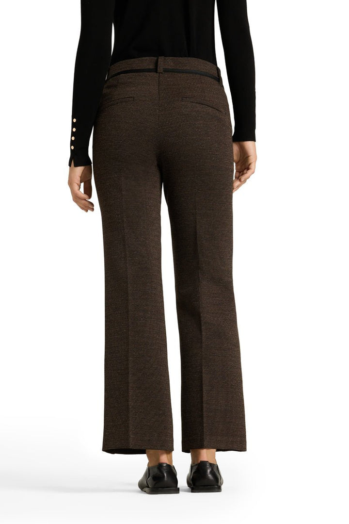 Francoise Cropped Housut Micro Tweed Espresso/Black - Cambio - My Milou