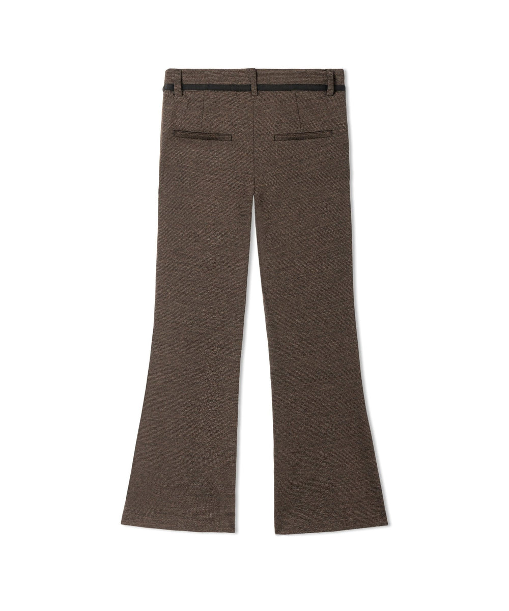 Francoise Cropped Housut Micro Tweed Espresso/Black - Cambio - My Milou