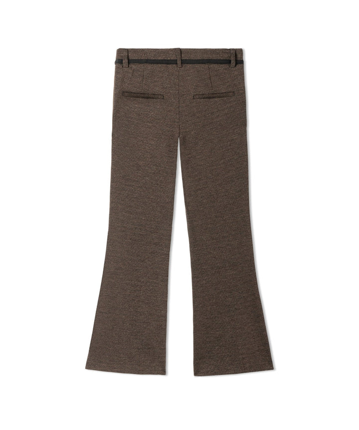 Francoise Cropped Housut Micro Tweed Espresso/Black - Cambio - My Milou
