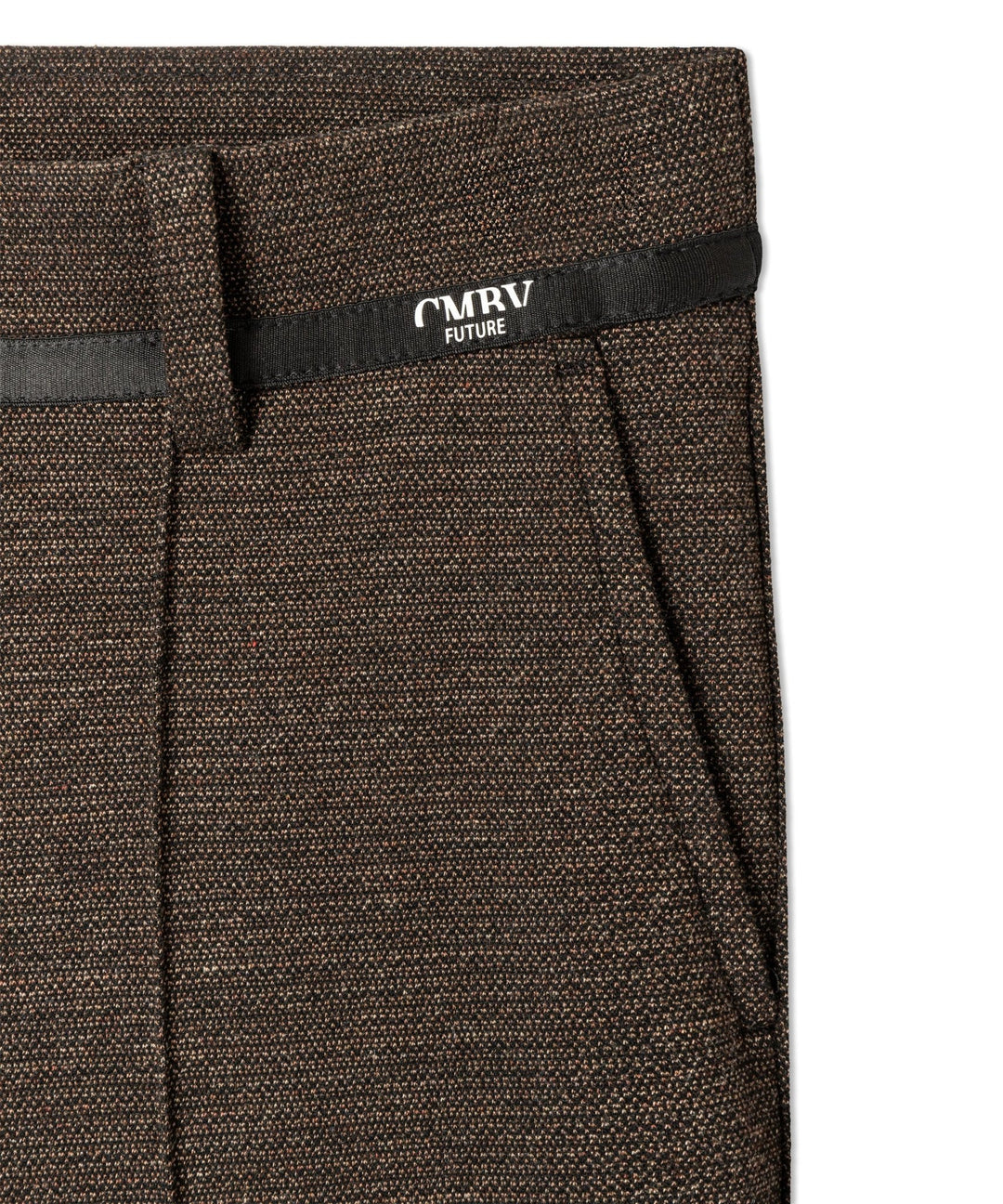 Francoise Cropped Housut Micro Tweed Espresso/Black - Cambio - My Milou