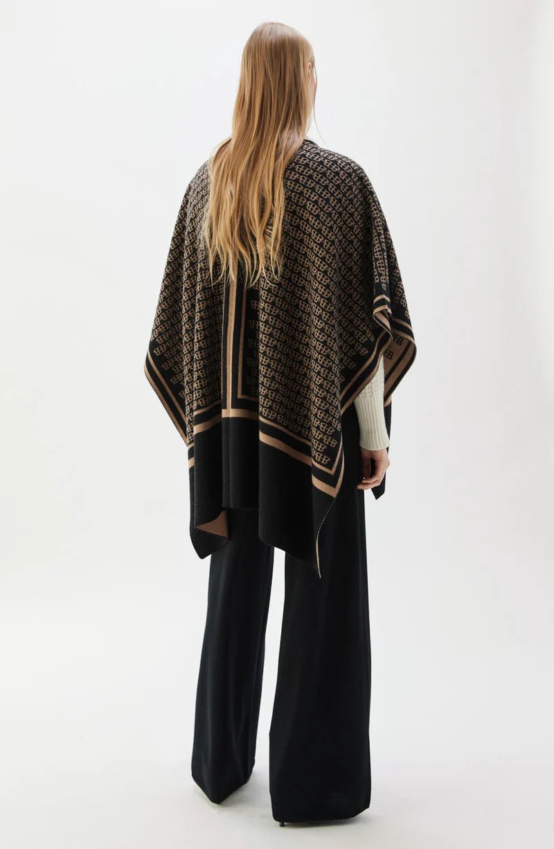 Garnette Poncho Black/Salty Caramel - Busnel - My Milou