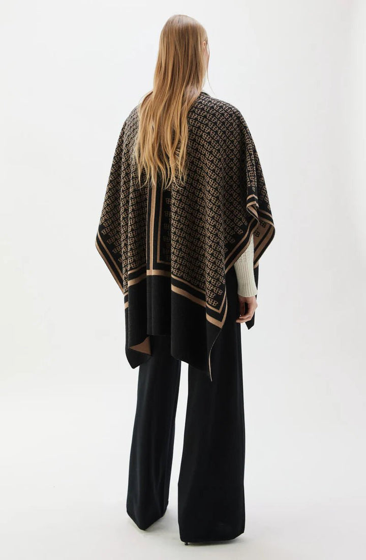 Garnette Poncho Black/Salty Caramel - Busnel - My Milou