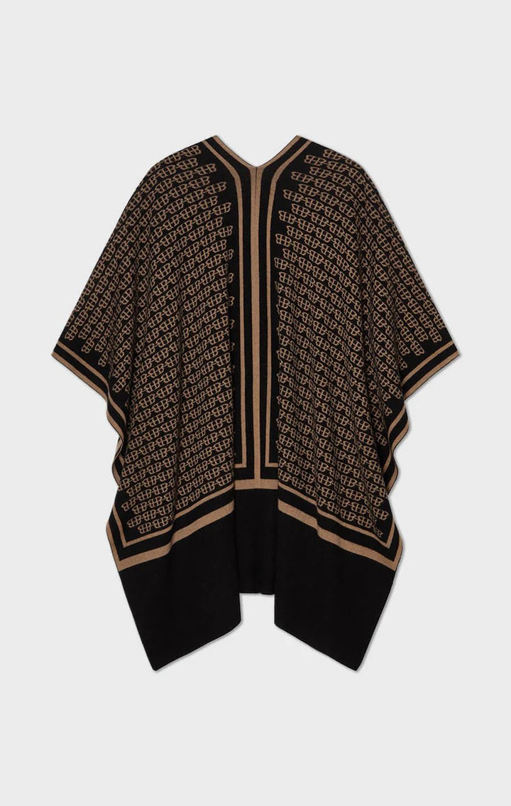 Garnette Poncho Black/Salty Caramel - Busnel - My Milou