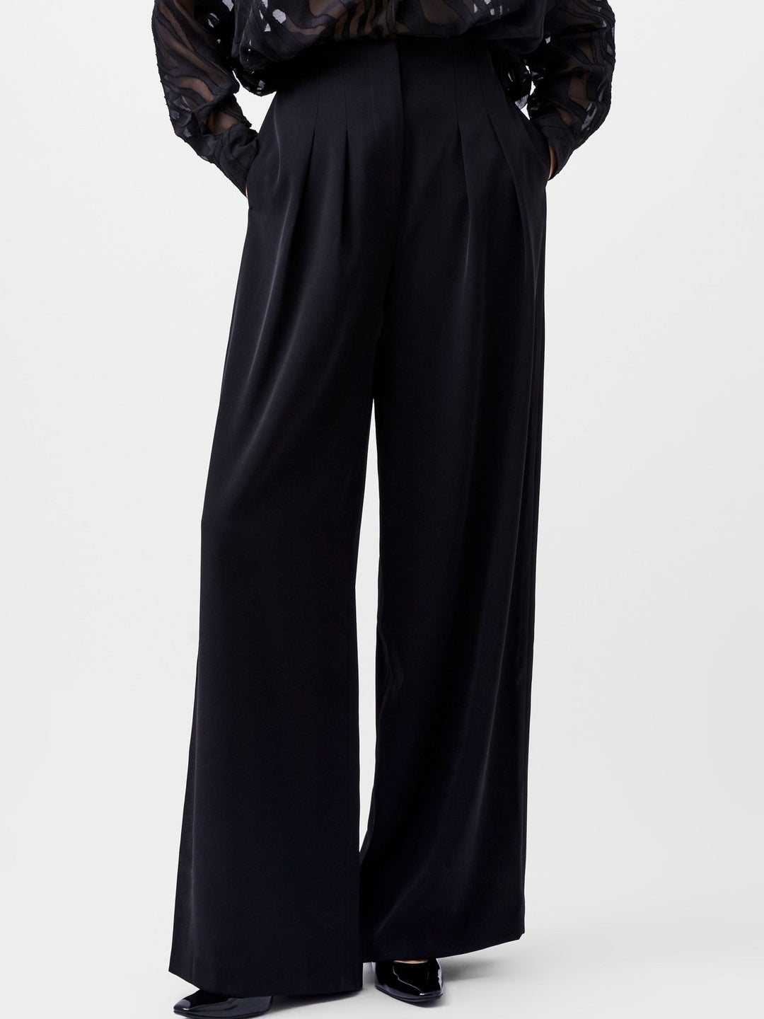 Harrie Suiting Wide Leg Housut Black - French Connection - My Milou