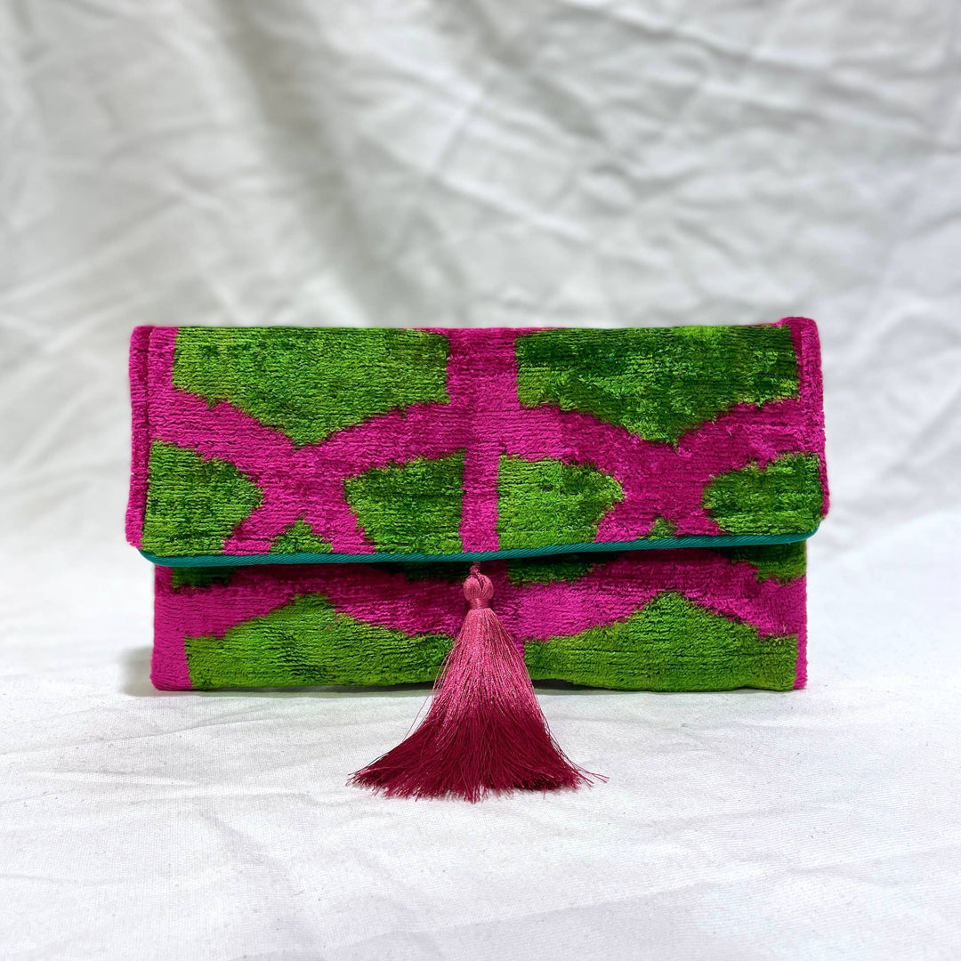 Ikat Clutch Laukku Malaga Pink - Mila∞Miro by Emelie - My Milou