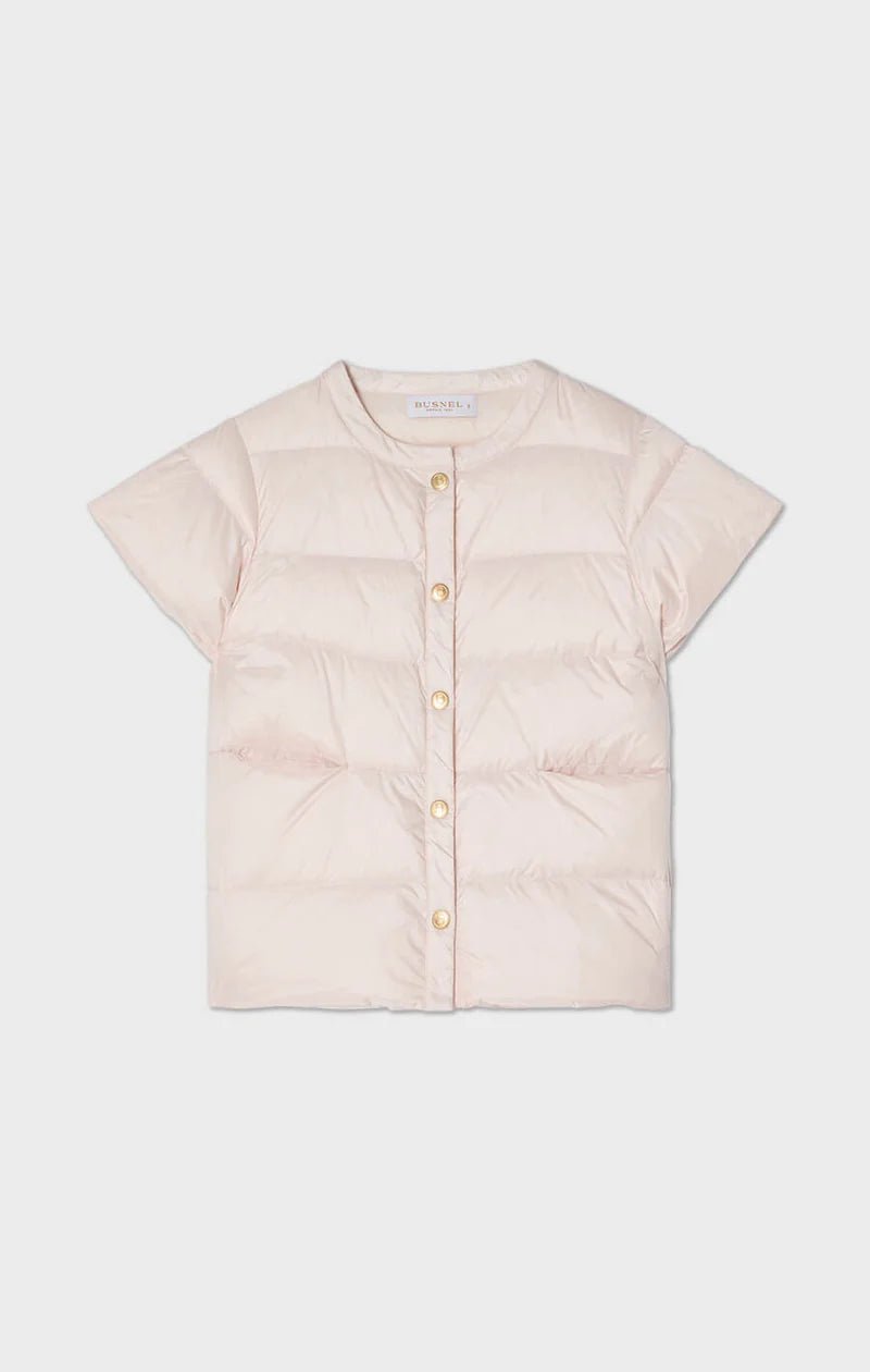 Indie Short Sleeved Down Vest Light Rose - Busnel - My Milou