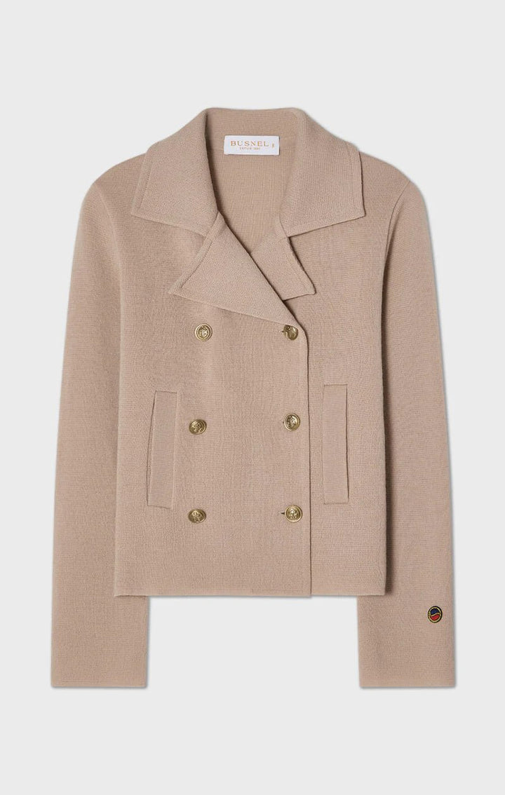 Indra Knitted Wool Jacket Fudge - Busnel - My Milou