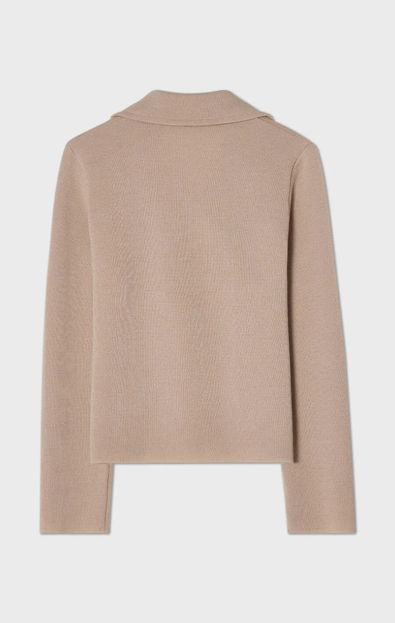 Indra Knitted Wool Jacket Fudge - Busnel - My Milou