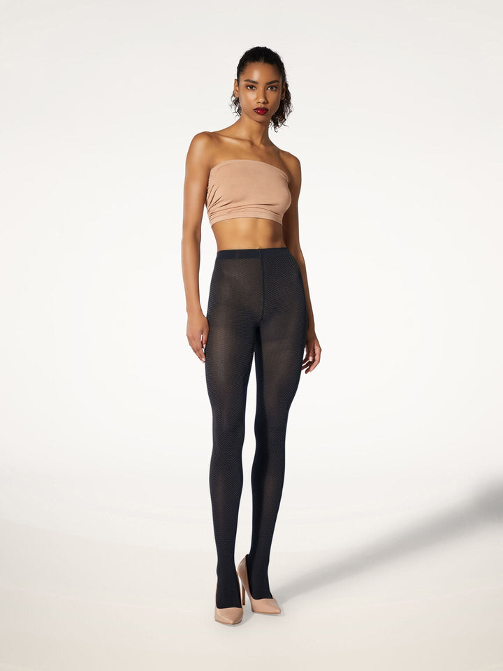 Jacquard Tights Deep Night/Black - Wolford - My Milou