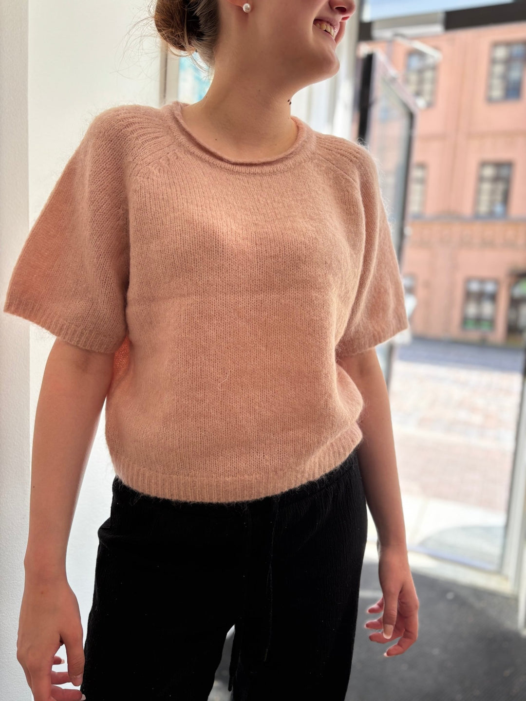 Juniper Lyhythihainen Neulepusero Tea Rose - JcSophie - My Milou
