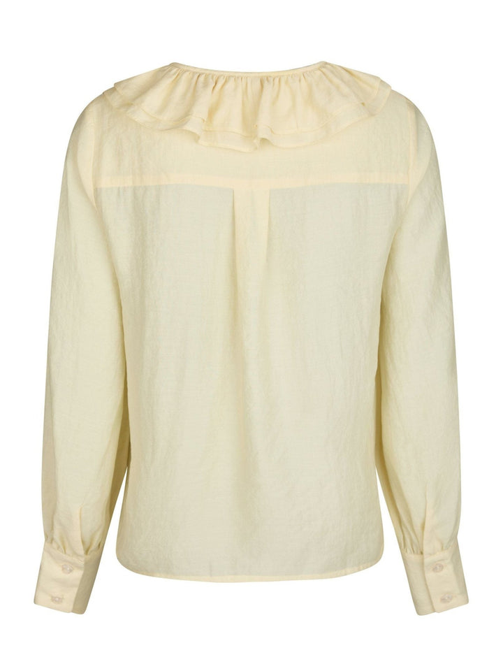 Katarina Crepe Ruffle Pusero Light Yellow - Neo Noir - My Milou