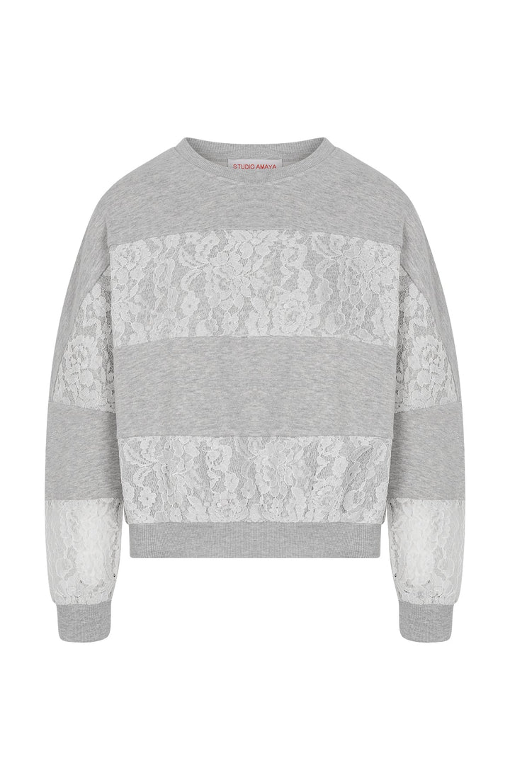 Lace Sweater Grey - AMAYA AMSTERDAM - My Milou