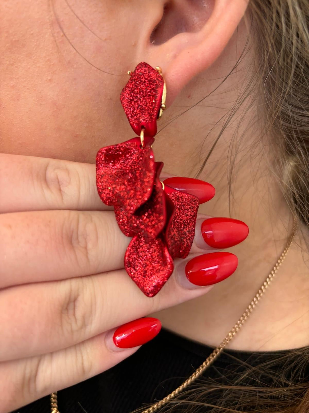 Leaf Korvakorut Red Glitter - BOW19 - My Milou