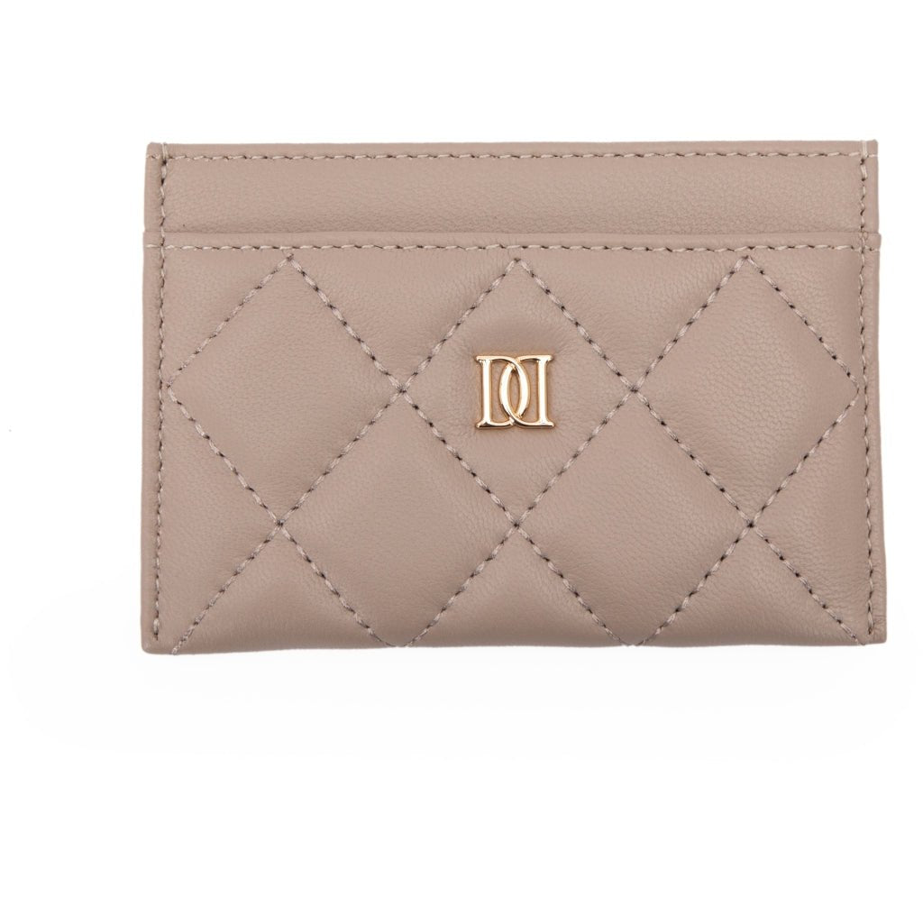 DARK Department Leather Quilted Korttikotelo Taupe tikattua nahkaa