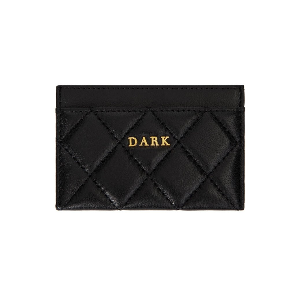 Leather Quilted Korttikotelo Black - DARK Department - My Milou