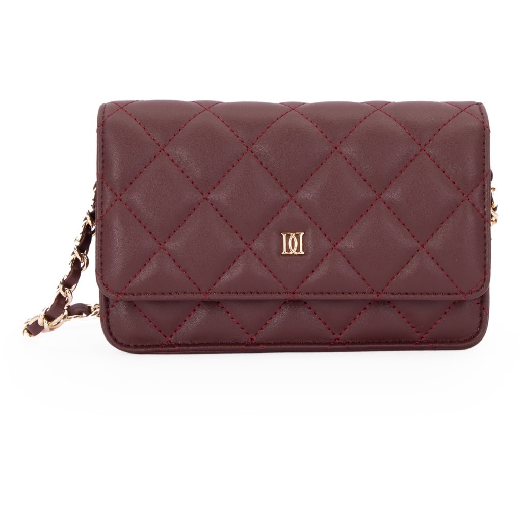 Leather Quilted Mini Bag Maroon - DARK Department - My Milou