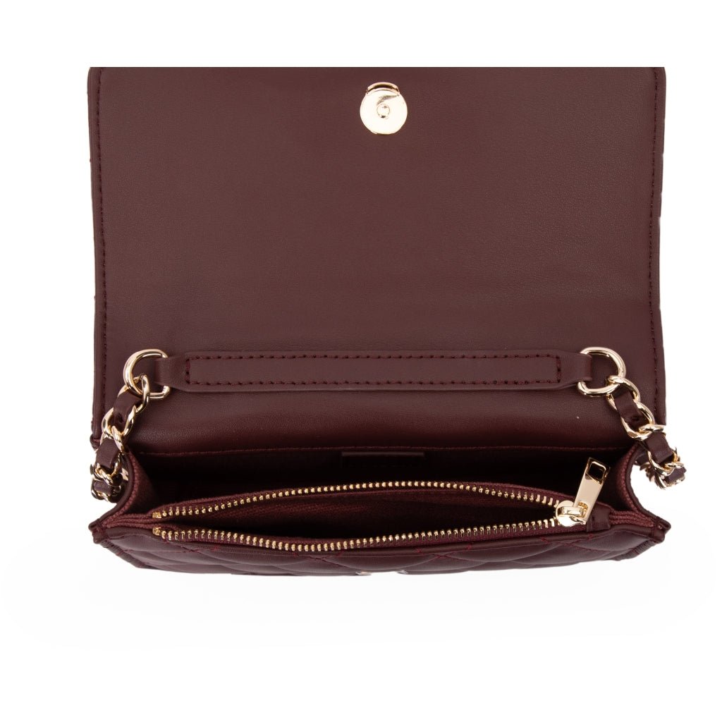 DARK Department Leather Quilted Mini Maroon tikattu nahkalaukku
