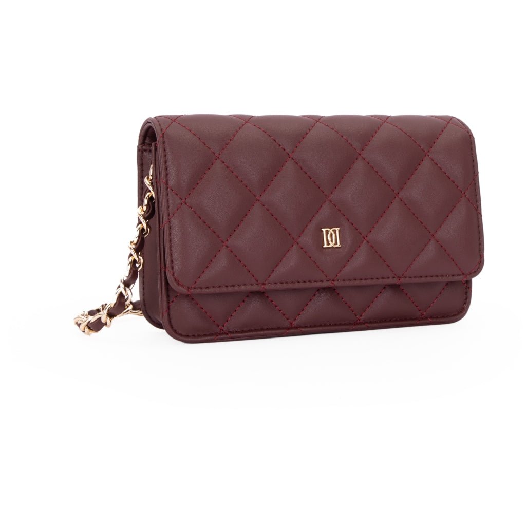 DARK Department Leather Quilted Mini pieni nahkalaukku Maroon