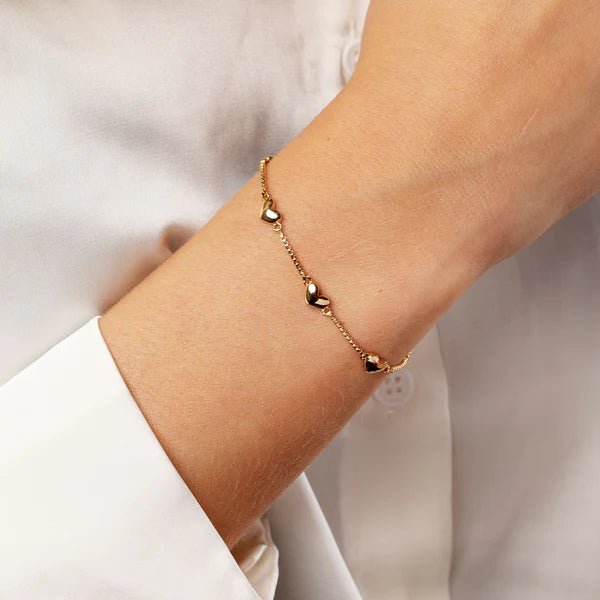 Little Hearts Rannekoru Gold - Sparv - My Milou