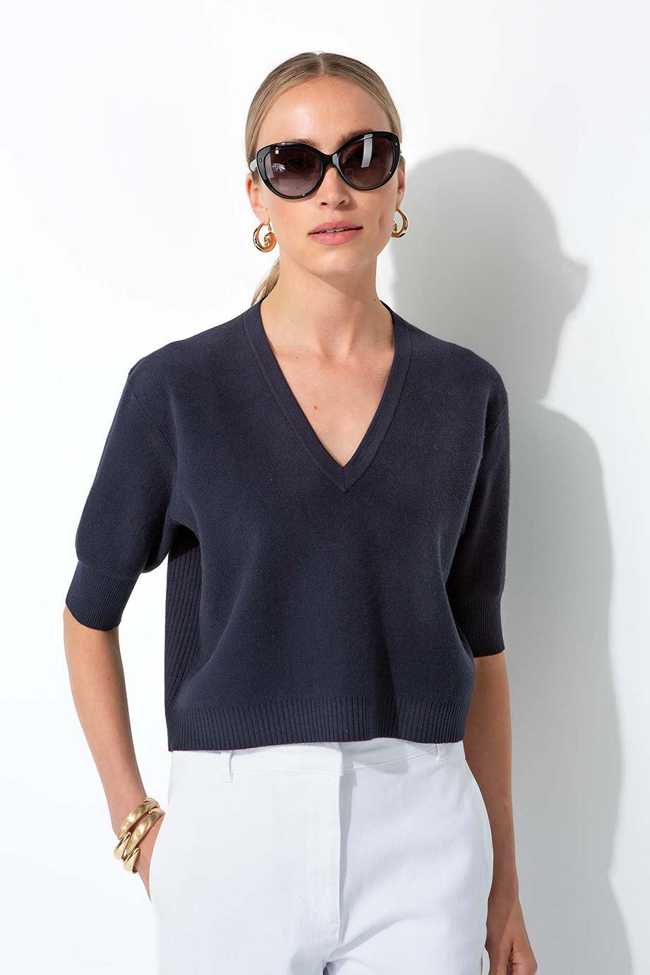 Lyhythihainen Neule Navy - CATNOIR - My Milou