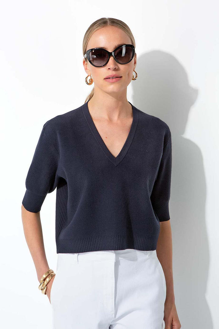 Lyhythihainen Neule Navy - CATNOIR - My Milou