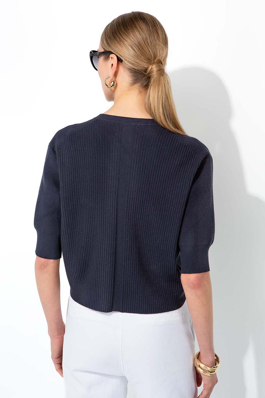 Lyhythihainen Neule Navy - CATNOIR - My Milou