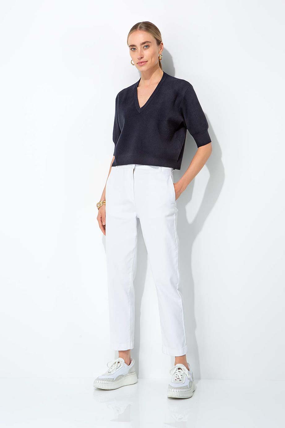 Lyhythihainen Neule Navy - CATNOIR - My Milou