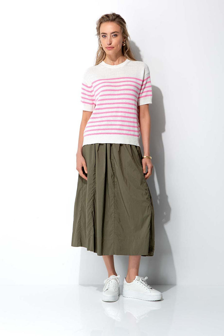 Lyhythihainen Raidallinen Neule Soft Pink - CATNOIR - My Milou