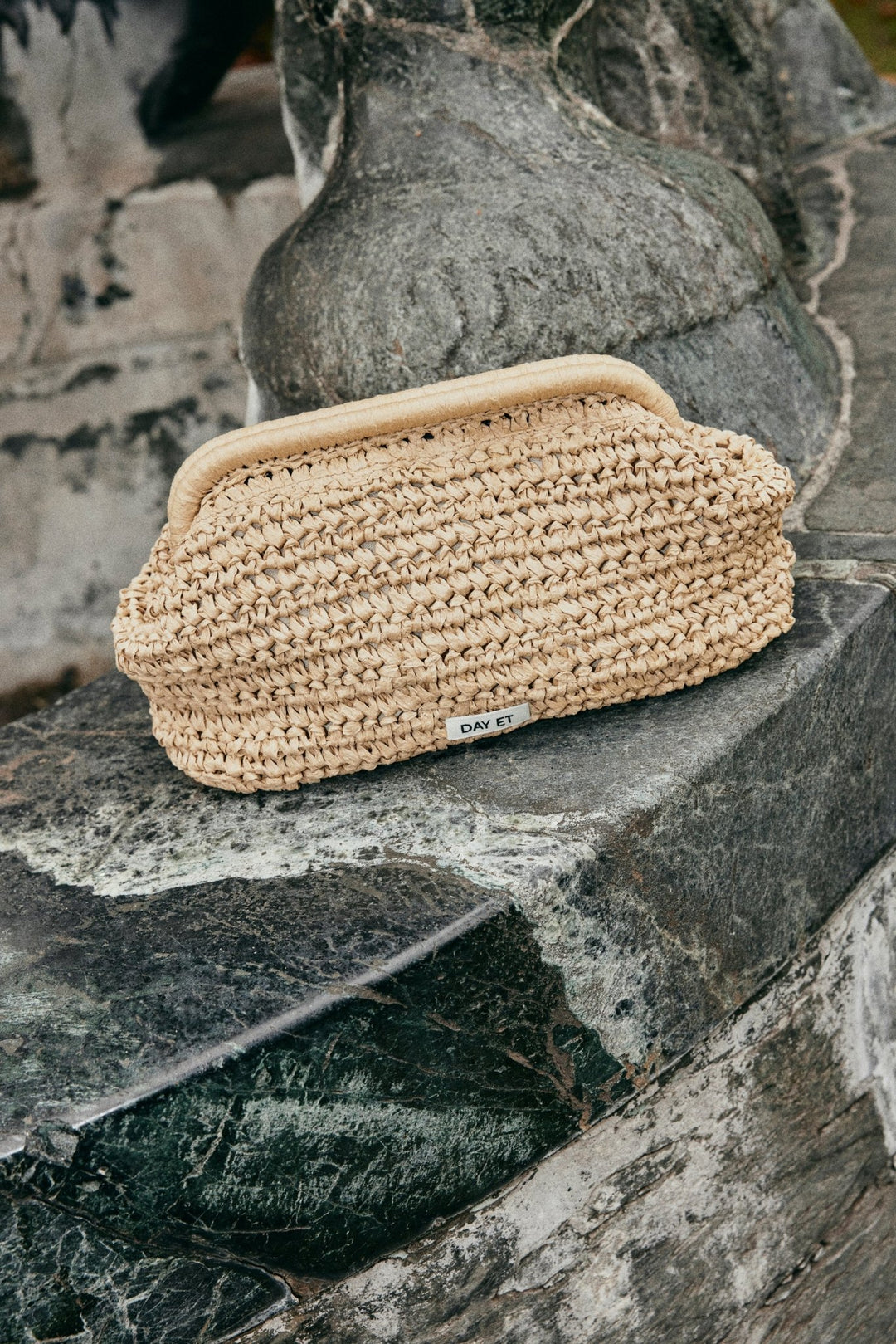 Medium Paper Crochet Clutch Coriander Beige - DAY ET - My Milou