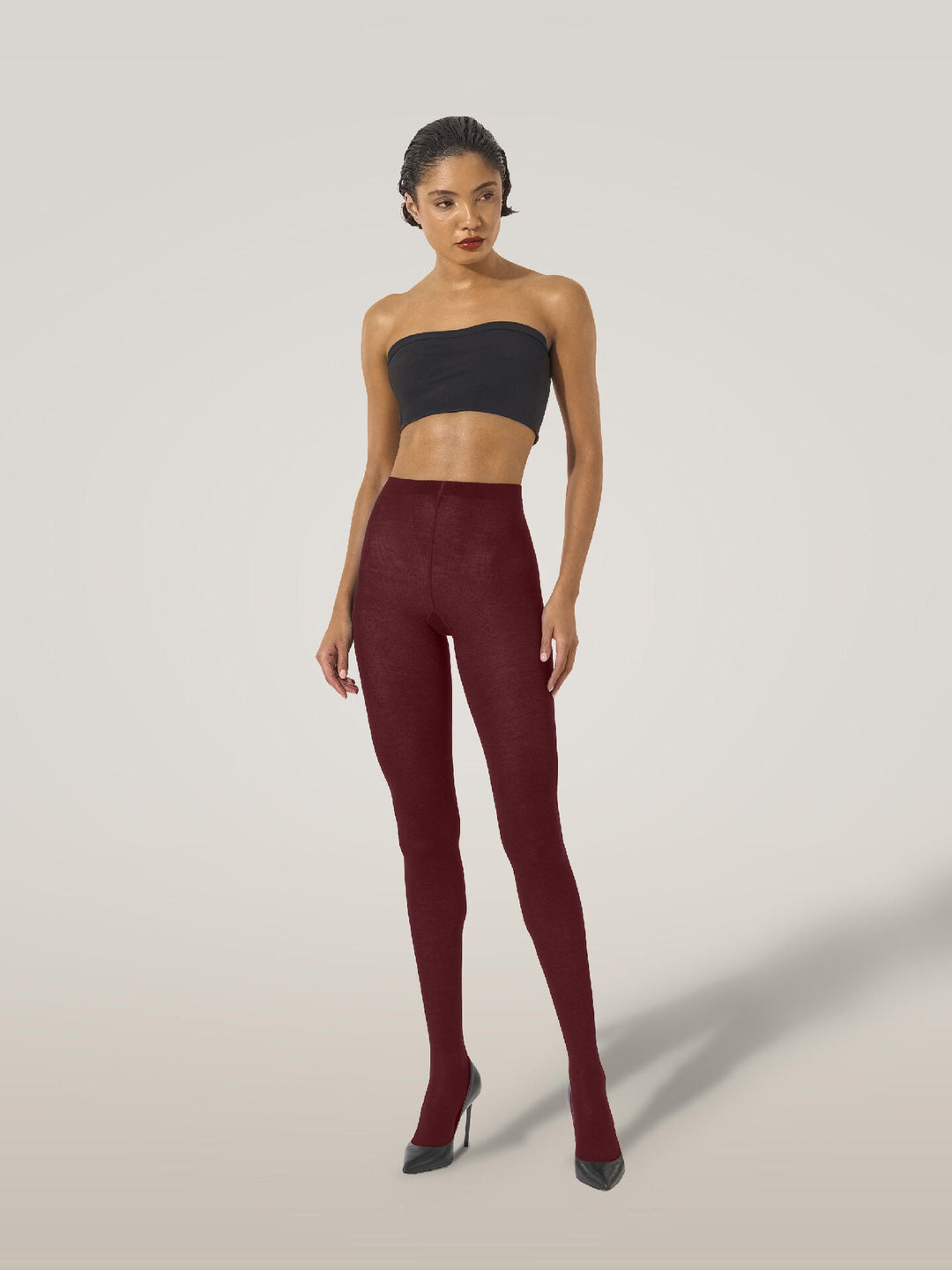 Merino Sukkahousut Midnight Red - Wolford - My Milou