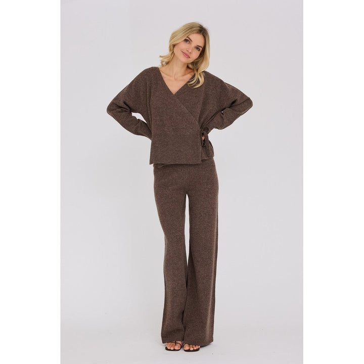 Merino Wrap Neulepusero Brown - A-VIEW - My Milou