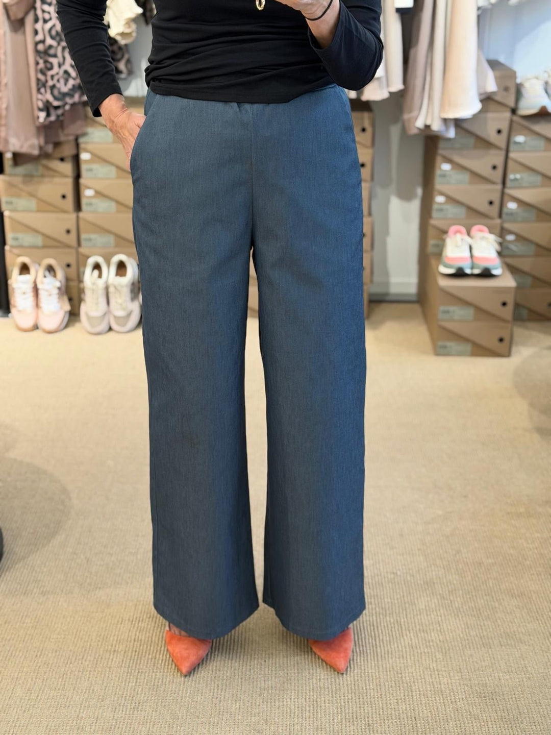 Niccolei Leveälahkeinen Housu Denim - Niccolei - My Milou