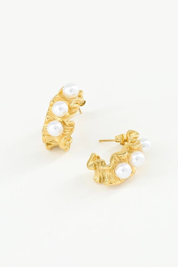 Orla Pearl Hoop Korvakorut Gold - BYREN | ÉLINE L’ATELIER - My Milou