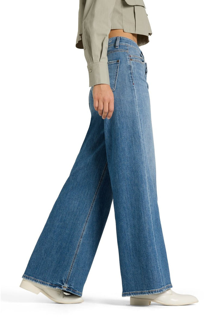 Palazzo Flare Farkut Slub Mid Used - Cambio - My Milou