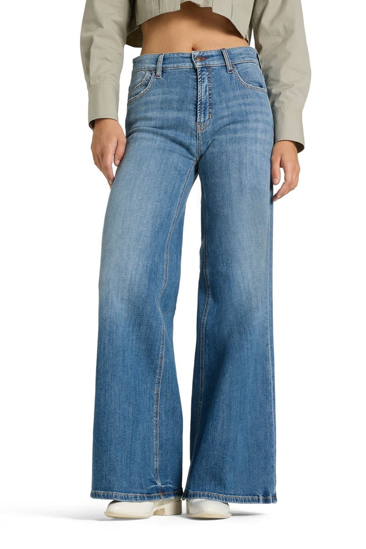 Palazzo Flare Farkut Slub Mid Used - Cambio - My Milou