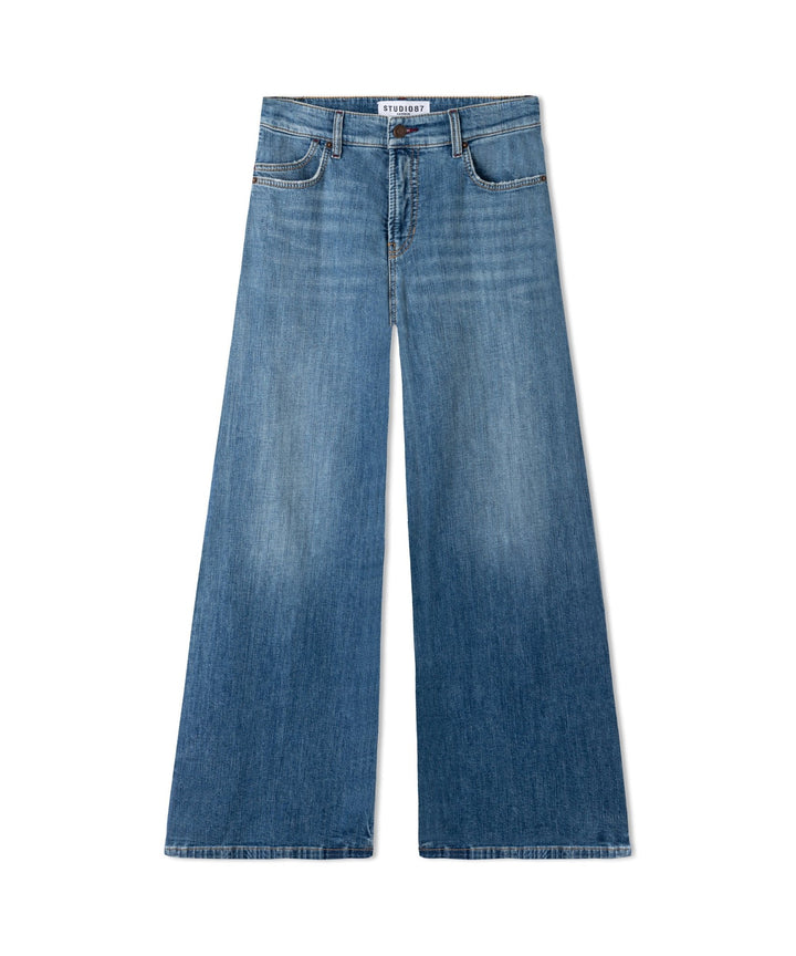 Palazzo Flare Farkut Slub Mid Used - Cambio - My Milou