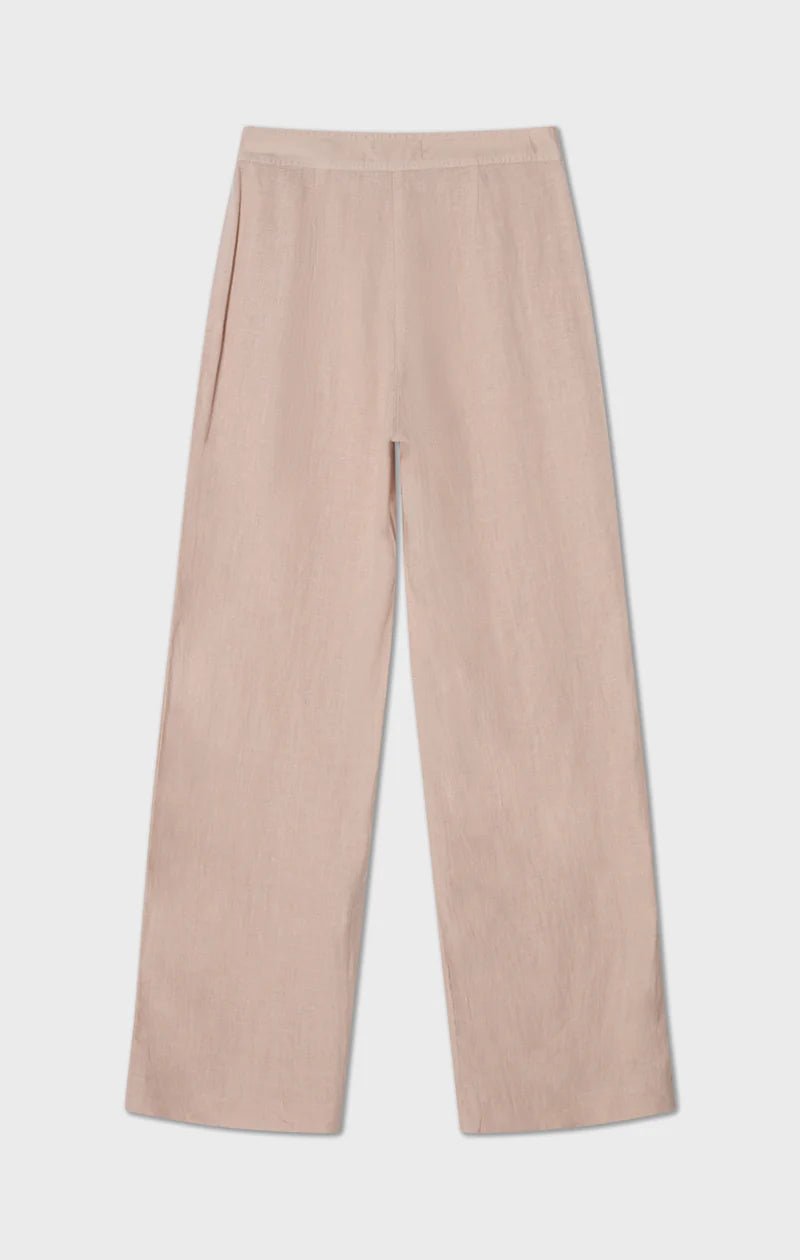 Pim Wide Linen Housut Light Rose - Busnel - My Milou