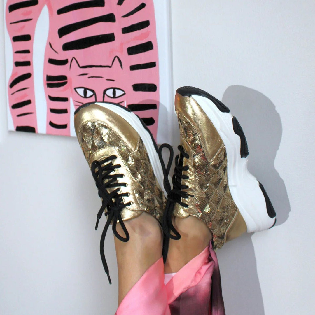 Poppy Sneaker Gold - The Shoe Bakery - My Milou