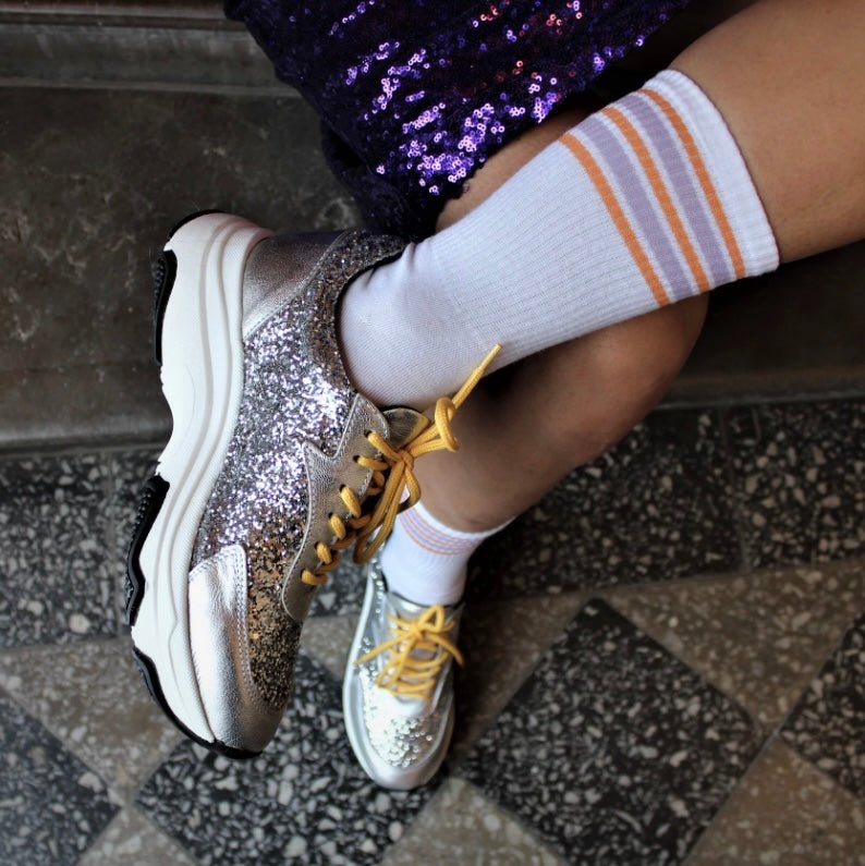 Poppy Sneaker Silver Glitter - The Shoe Bakery - My Milou