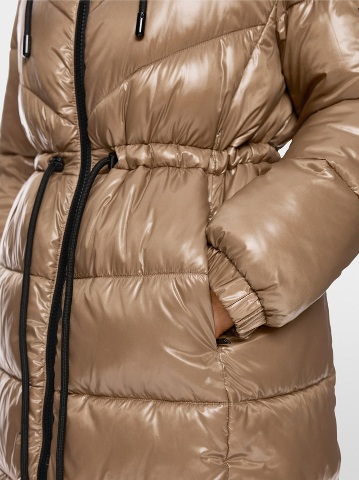 Rethink Together Fake Down Coat Milk Coffee - Marc Cain - My Milou