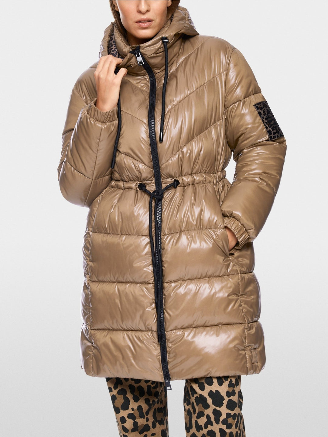 Rethink Together Fake Down Coat Milk Coffee - Marc Cain - My Milou