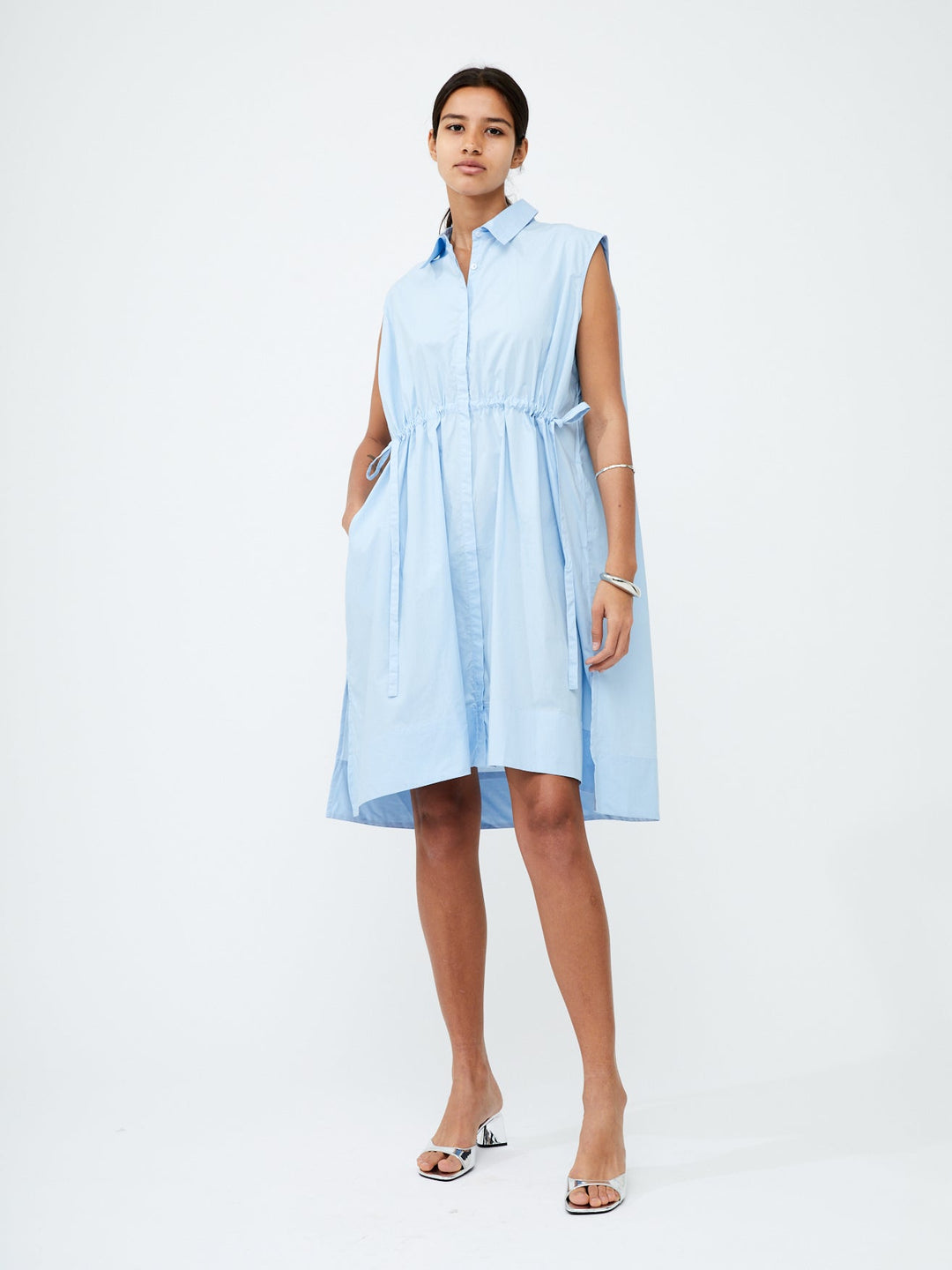 Rhodes Poplin Lyhythihainen Mekko Cashmere Blue - French Connection - My Milou