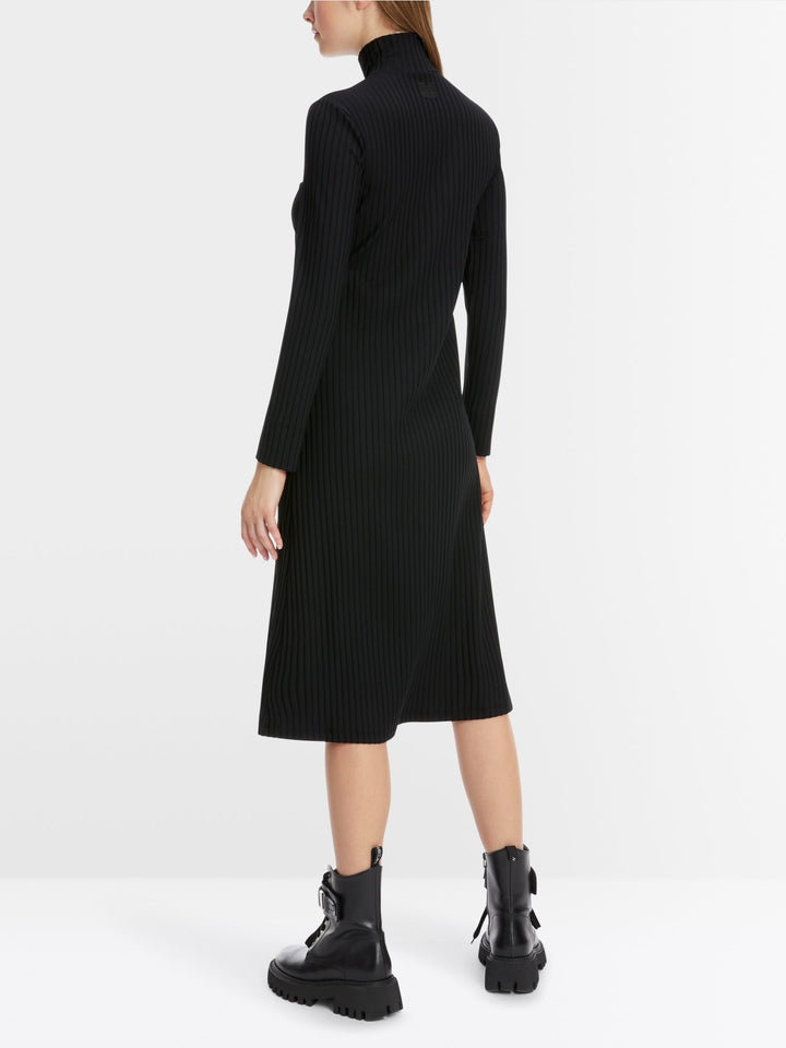 Ribbed Knit Dress Black - Marc Cain - My Milou