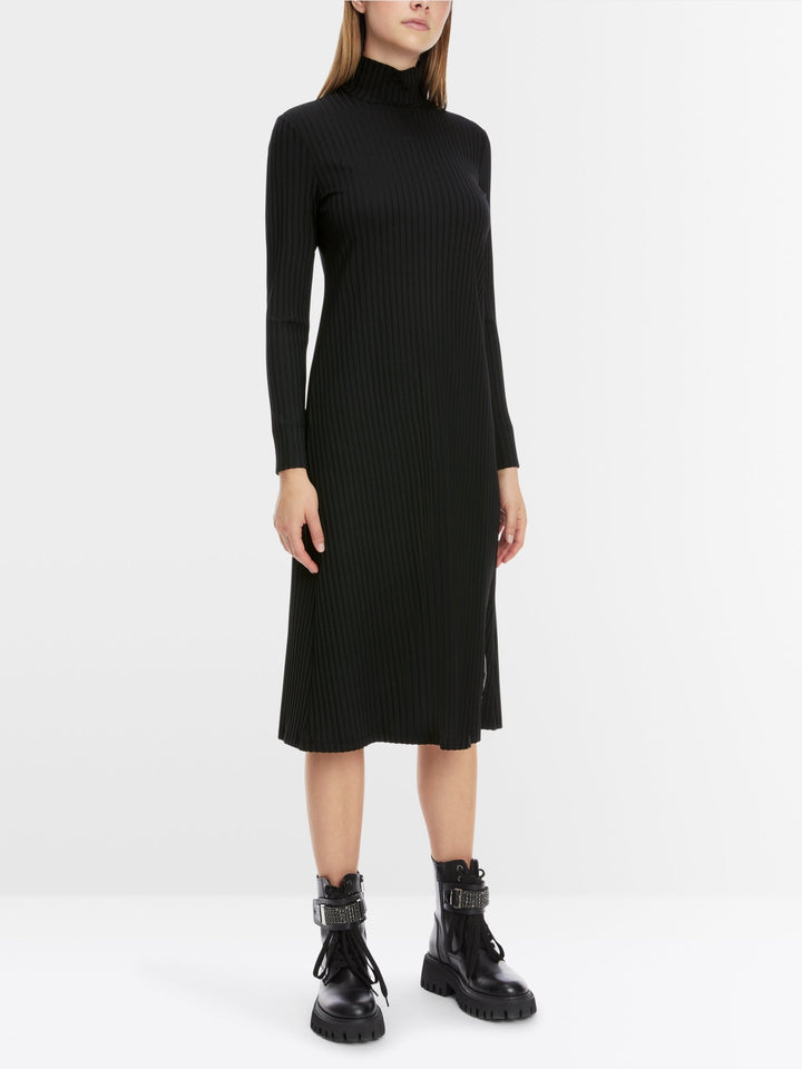 Ribbed Knit Dress Black - Marc Cain - My Milou