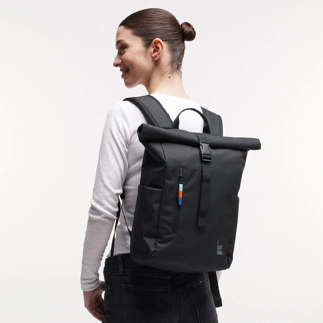 Rolltop Easy Small Reppu Black - GOT BAG. - My Milou