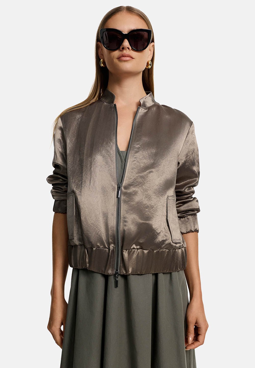 Satin Bomber Takki Olive - CATNOIR - My Milou