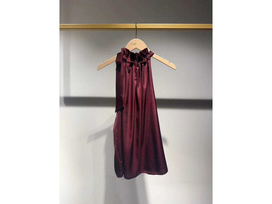 Satin Elisabeth Toppi Bordeaux One Size - CHOKLATE PARIS - My Milou