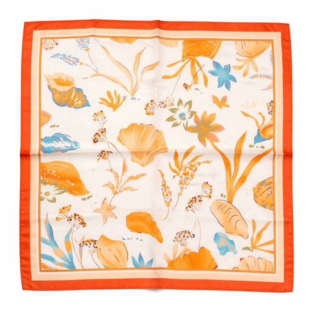 Satin Pattern Scarf Orange - BYREN | ÉLINE L’ATELIER - My Milou