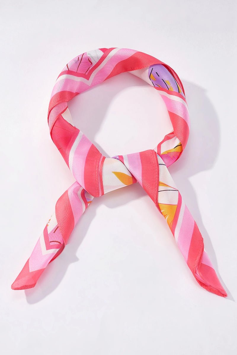 Satin Pattern Scarf Pink - BYREN | ÉLINE L’ATELIER - My Milou