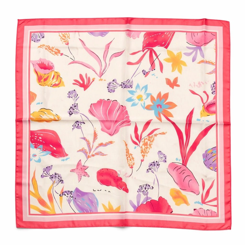 Satin Pattern Scarf Pink - BYREN | ÉLINE L’ATELIER - My Milou